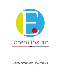 E letter vector logo (sign, symbol, icon, design element)