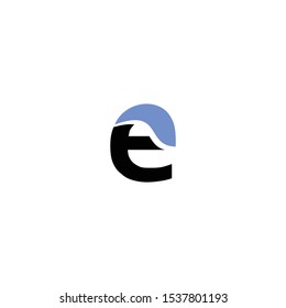e letter water vector logo