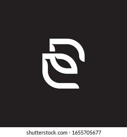 e letters initial logo line art