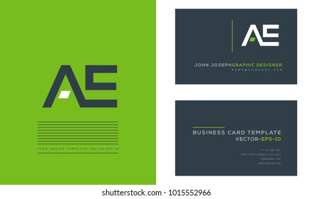A E, A & E Letters joint logo icon with business card vector template.