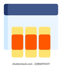 E library in flat icon. Online learning, e book, educational, web page