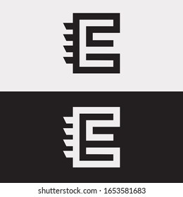 E Line Logo - outline e Logo