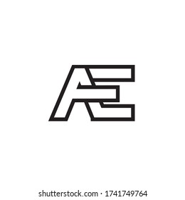 E-Linien Buchstaben Linien Logo-Design-Vektor