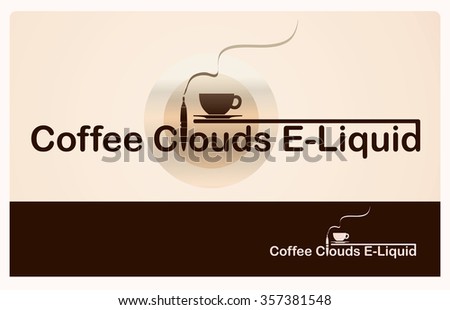 E- liquid coffee flavor Vector design
