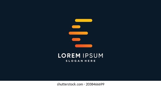 Colección de logotipos E con concepto creativo moderno Vector Premium 