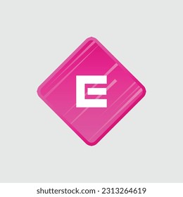 Diseño de vectores coloridos con el logotipo E. Concepto de icono. Resumen moderno