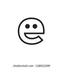 e logo creative design Black and white eps 10
