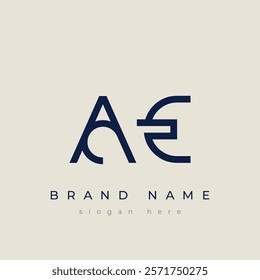 A and E logo design. AE abstract Letters Logo Monogram. This logo design is the process of creating a visual symbol that represents a brand, company, or individual.