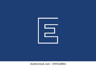 E logo design concept with background. Initial based creative minimal monogram icon letter. Modern luxury alphabet vector design