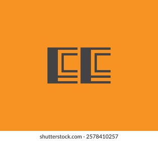 E and E logo design. EE abstract Letters Logo Monogram. This logo design is the process of creating a visual symbol that represents a brand, company, or individual.