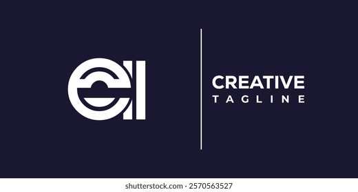 E and I logo design. EI abstract Letters Logo Monogram. This logo design is the process of creating a visual symbol that represents a brand, company, or individual.