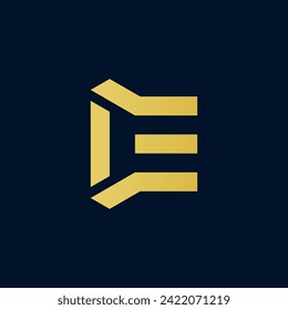 plantilla de diseño gráfico de logotipo i e