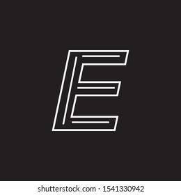 e logo design on black background