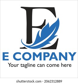 E logo design on Cosmetic and beauty theme