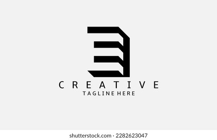 Plantilla de diseño del logotipo E. Elementos elegantes y clásicos. Se puede usar para empresas, contratistas y ropa. Ideal para logotipos, monogramas, invitaciones, folletos, menús, folletos o cualquier idea que desee