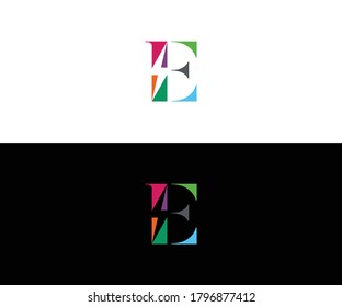 e  logo design vector format