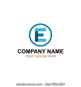E logo design, logotipo vetorial, ilustração logotipo design