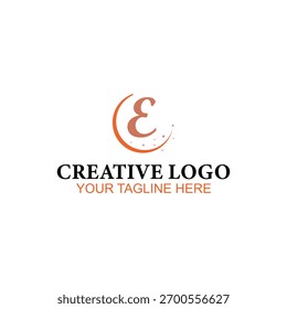E logo design, vector logo, illustration logo design