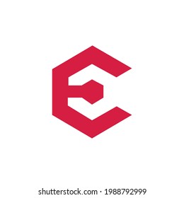 e logo design vector sign template
