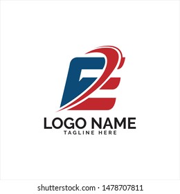 E logo design vector template 