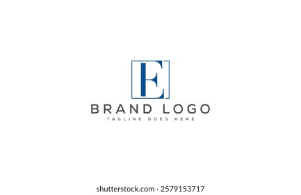 E logo design vector template design for brand