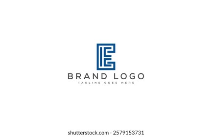 E logo design vector template design for brand