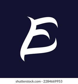 E logo design,vector gradent background design