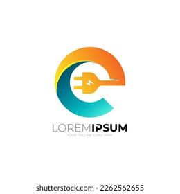 E logo and electric design vector, Letter E icon, technology modern logos