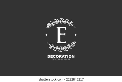 E logo floral vector for identity company. initial letter nature template vector illustration for your brand.