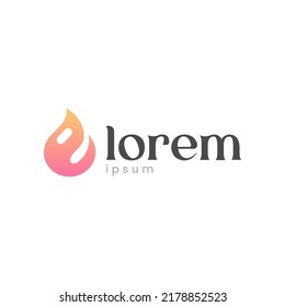 Logo E en forma de fuego con un estilo moderno y futurista.