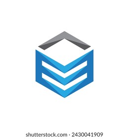 E Logo Hexagon illustration Icon Vector Template