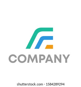 E logo icon design template sign