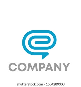 E logo icon design template sign