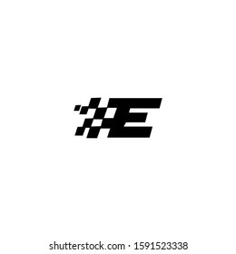 E logo icon design template elements