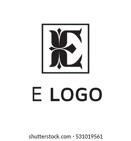 E logo Icon Vector Illustration