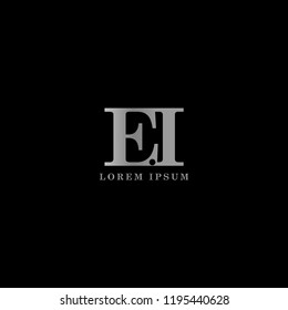 E  logo initial letter design template vector