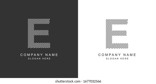E logo. E letter icon. Vector illustration.
