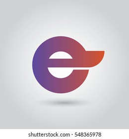 e logo letter typography design for brand and company identity