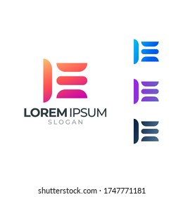 E logo | E modern letter logo design template | Gradient Unique E Logo Design