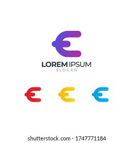 E logo | E modern letter logo design template | Gradient Unique E Logo Design