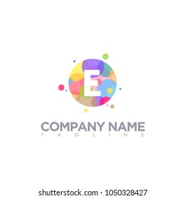 E LOGO MODERN TEMPLATE