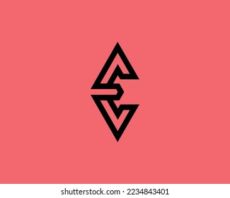 e Logo Monogramm moderne Vektorgrafik