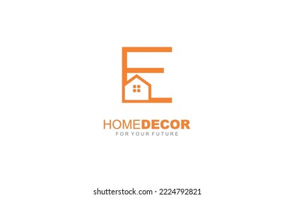 E logo real estate for branding company. construction template vector illustration for your brand.