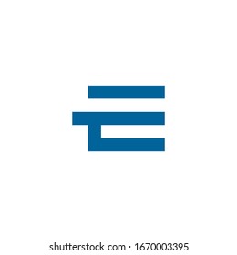 E LOGO SIMPLE AND MINIMALIST