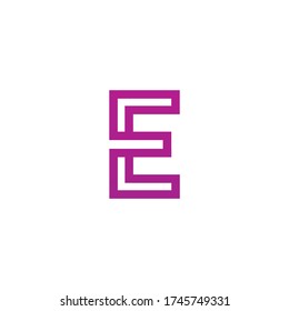 E logo symbol  E emblem brand