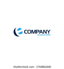 e logo template vector for company