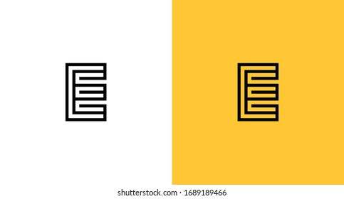 E logo template vector concept
