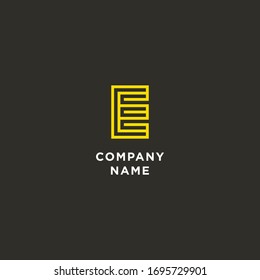 E logo template vector concept