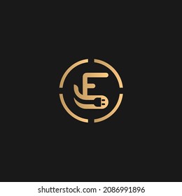 e logo vector, e electric logo