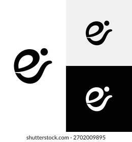 e logo vector icon illustration